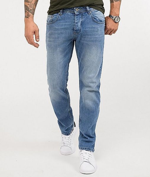 Rock Creek Straight-Jeans Herren Jeans Stonewashed Blau RC-3101 günstig online kaufen