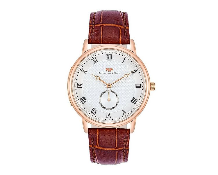 Rhodenwald & Söhne Quarzuhr Moonlight roségold, mit Echtleder-Armband günstig online kaufen