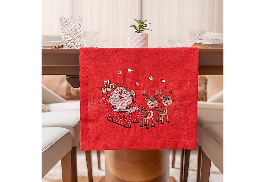 Simurq Tischläufer Leinenoptik - Lotuseffekt, Wasserabweisende & Abwaschbar günstig online kaufen