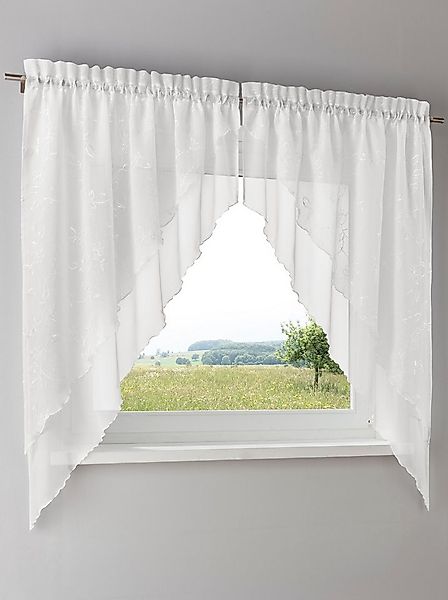 heine Gardine Gardine . (2 St), Stangendurchzug, halbtransparent, Kurzgardi günstig online kaufen