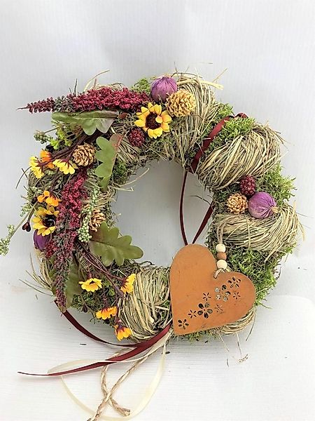 Small-Preis Dekokranz Türkranz Wandkranz rund Natur ø 28 cm - Herbst - Will günstig online kaufen