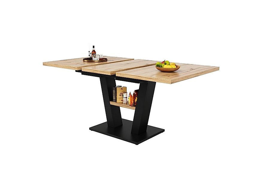 autolock Esstisch Ausziehtisch Küchentisch Holzfarbener Esstisch für 4-8 Pe günstig online kaufen