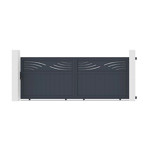 Casanoov Schiebetor Aus Aluminium 3 7M Halti H 140Cm Grau günstig online kaufen