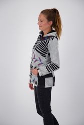 ankerglut Fleecejacke "Patchwork NUNAVUT LIGHT GRAY & NEW FLOWER POWER" günstig online kaufen