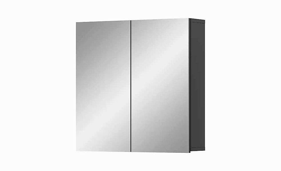 xonox.home Badezimmerspiegelschrank in Grau - 60x60x15cm (BxHxT) günstig online kaufen