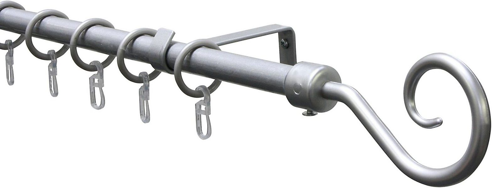 GARDINIA Gardinenstange Set Metall, 1-läufig, ausziehbar, verschraubt, Alum günstig online kaufen