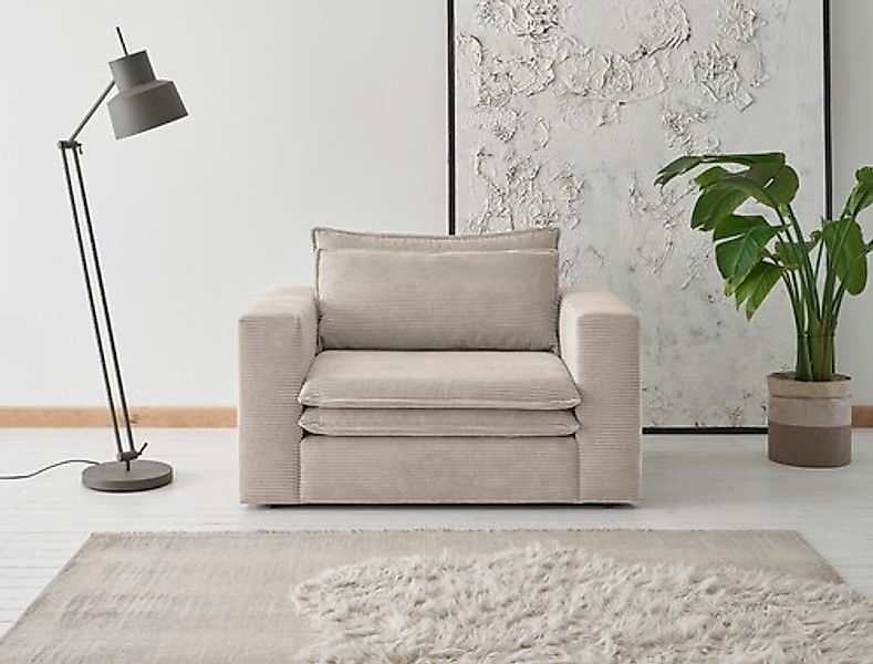 Home affaire Loveseat »PIAGGE« Hochwertiger Cord, trendiger Loveseat günstig online kaufen