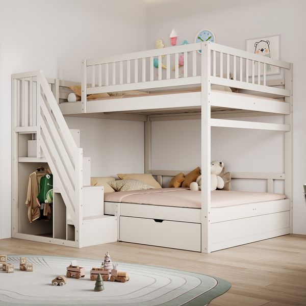 Flieks Etagenbett, Massivholz Kinderbett 140x200cm mit günstig online kaufen