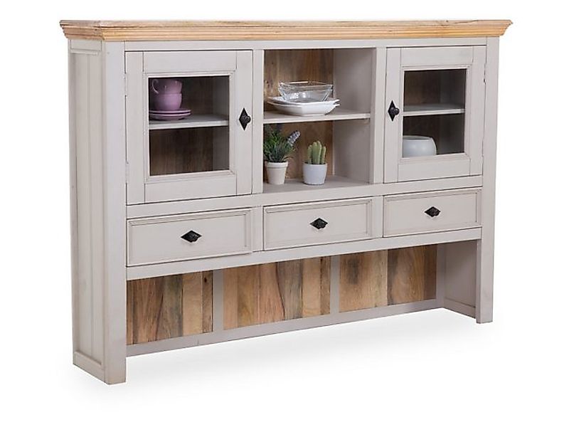 SANSIBAR Living Buffet Buffetaufsatz SANSIBAR MORSUM BHT 160x110x30 cm beig günstig online kaufen