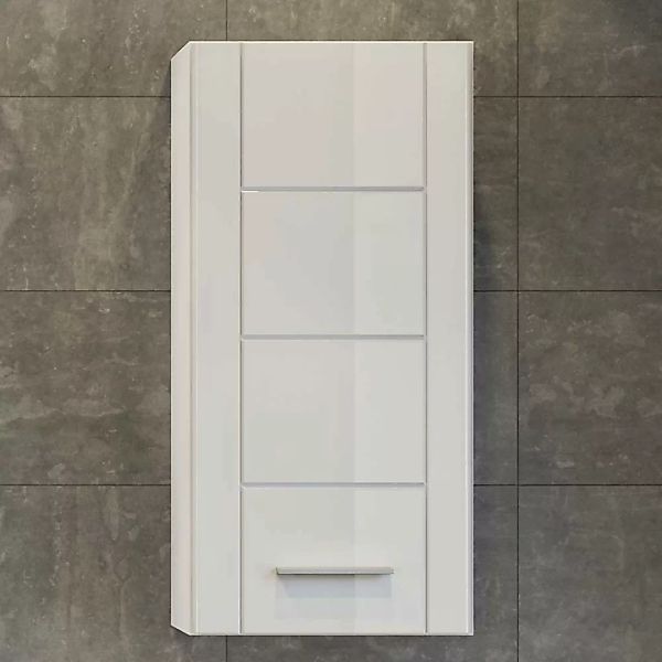 Badezimmer Hängeschrank in Weiß hochglänzend 37x77x22 cm günstig online kaufen