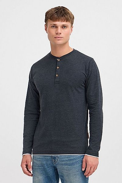 Indicode Rundhalsshirt IDGifford Longsleeve mit Knopfleiste günstig online kaufen