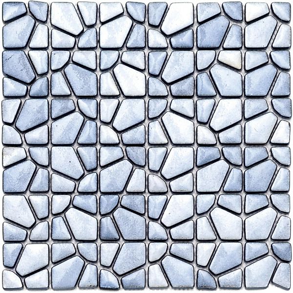 Mosaikmatte Ebru M-Size Glas Grau 29 cm x 29 cm günstig online kaufen
