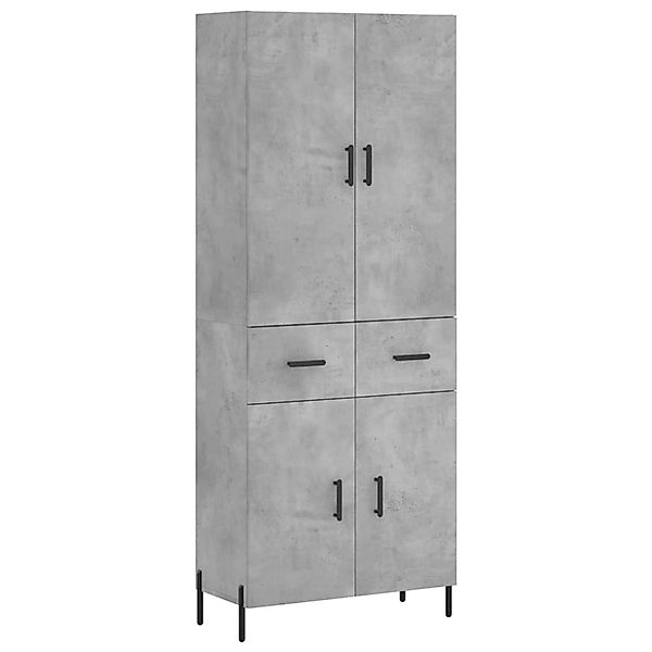 vidaXL Highboard Betongrau 69,5x34x180 cm Holzwerkstoff 3198157 günstig online kaufen