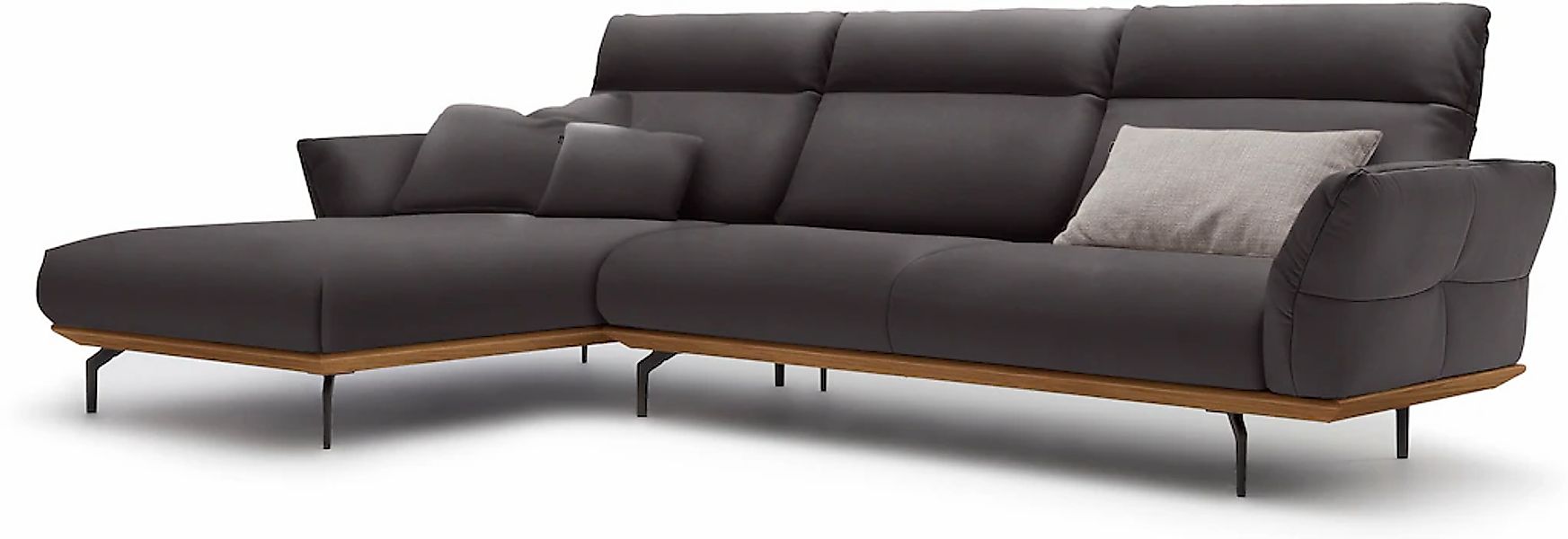 Creation BY ROLF BENZ Ecksofa »CR.460« Sockel in Nussbaum, Winkelfüße in Um günstig online kaufen