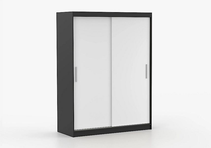 imoebel24 Schwebetürenschrank VISTA 04 150 cm - Schwarz / Weiss günstig online kaufen