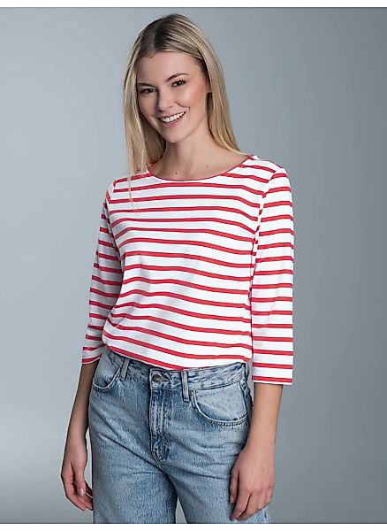 Trigema Longsleeve "TRIGEMA Dreiviertelarm Shirt mit Ringelmuster", (1 tlg. günstig online kaufen