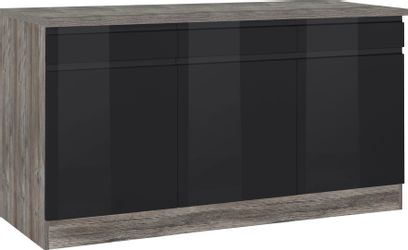 KOCHSTATION Unterschrank "KS-Virginia" 85 cm hoch, 150 cm breit, 3 Schublad günstig online kaufen