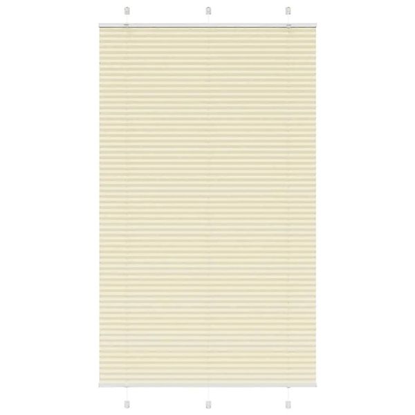 vidaXL Plissee Creme 110x200 cm Stoffbreite 109,4 cm Polyester 4015315 günstig online kaufen