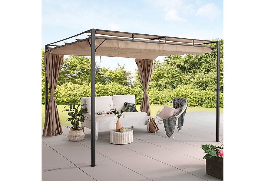 KONIFERA Pavillon Milos, mit 2 Seitenteilen, (Set), BxT: 300x300 cm günstig online kaufen