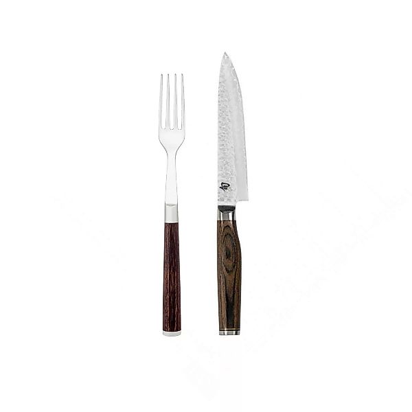 KAI Shun Premier Tim Mälzer Gabel & Steakmesser Set - Griff Pakkaholz günstig online kaufen