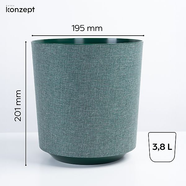 KONZEPT Blumentopf Pflanztopf in Textil-Optik (2 günstig online kaufen