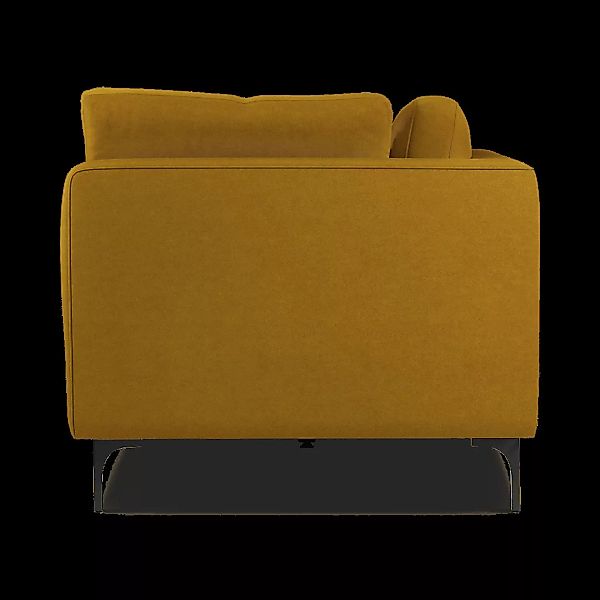 Monterosso 3-Sitzer Sofa, Samt in Senfgelb und Schwarz - MADE.com günstig online kaufen