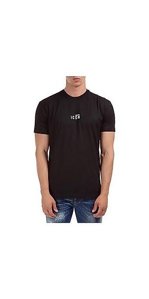 Dsquared2 Print-Shirt Dsquared2 ICON Logo Stickerei T-Shirt Schwarz Herren günstig online kaufen