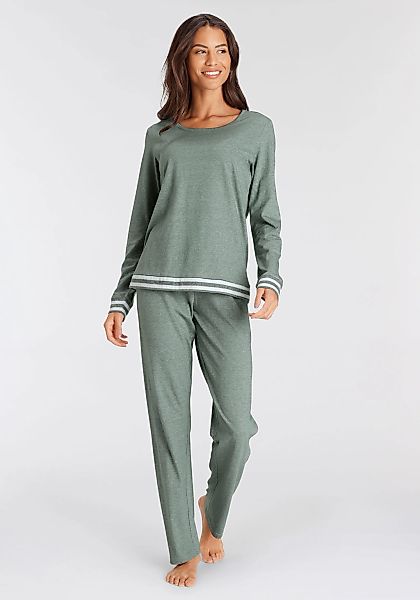 Vivance Dreams Pyjama 2 mit gestreiften Bündchen günstig online kaufen