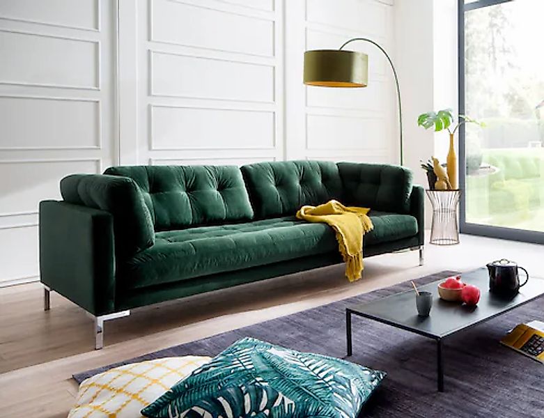 Trends by HG 3-Sitzer "Landau" in Cord-Stoff mit Metallfuß günstig online kaufen