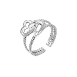 Eyecatcher Fingerring Anti-Stress-Ring mit drehbarer Kette günstig online kaufen