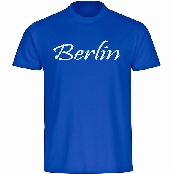 multifanshop T-Shirt Herren Berlin blau - Schriftzug - Männer günstig online kaufen