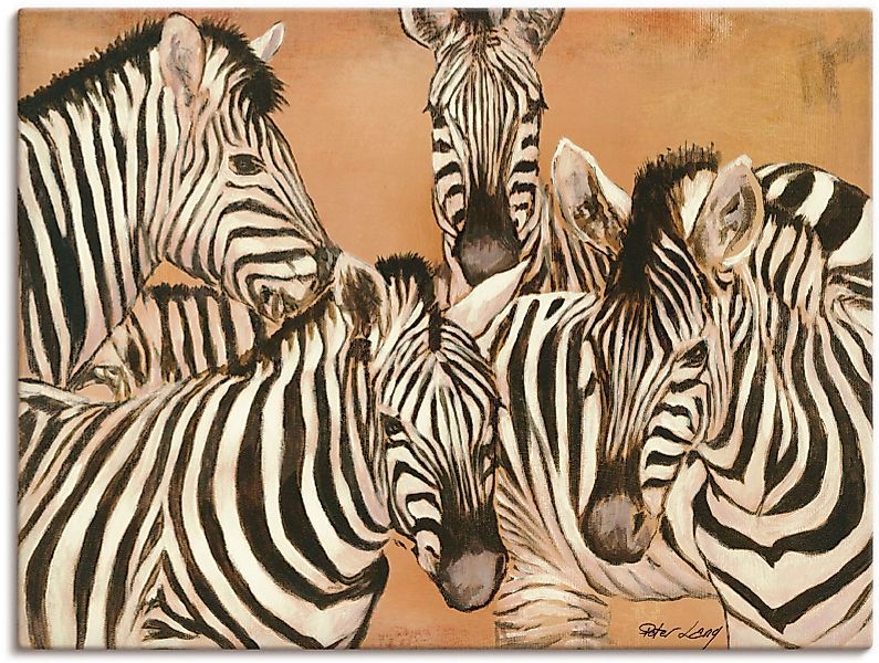 Artland Wandbild »Zebras«, Wildtiere, (1 St.) günstig online kaufen