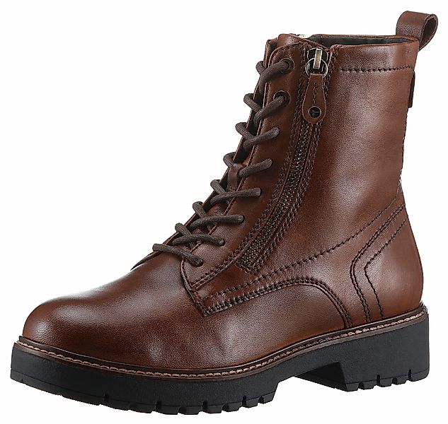 Tamaris Schnürboots, Blockabsatz, Schnürstiefelette, Combat-Boots mit günstig online kaufen