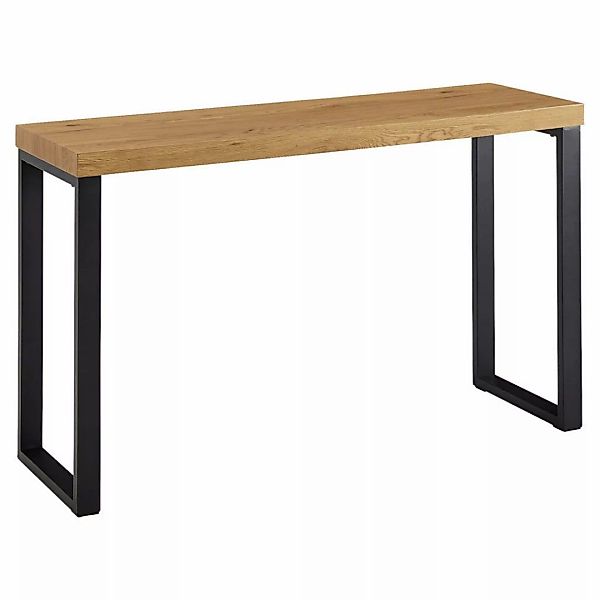 Konsolentisch natur schwarz pulverbeschichtet MDF Eisen B/H/T: ca. 120x75,5 günstig online kaufen