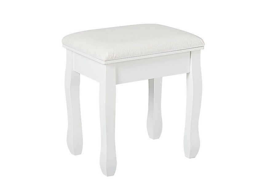 Mondeer Sitzhocker Schminktisch-Hocker (1 St), weißes Kissen, bedruckter Kl günstig online kaufen