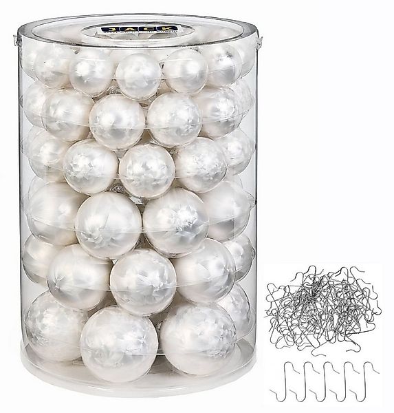 JACK Christbaumschmuck JACK by Inge 60x Glas Christbaumkugeln 4 5 6 7 cm Ei günstig online kaufen