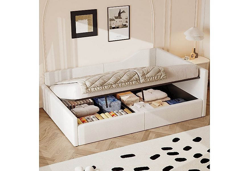 STILVORA Daybett 140x200 mit Matratze&Stauraum,Gepolstertes Tagesbett mit L günstig online kaufen