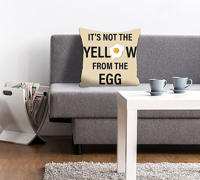 queence Dekokissen »IT'S NOT THE YELLOW FROM THE EGG«, Kissenhülle,It's not günstig online kaufen