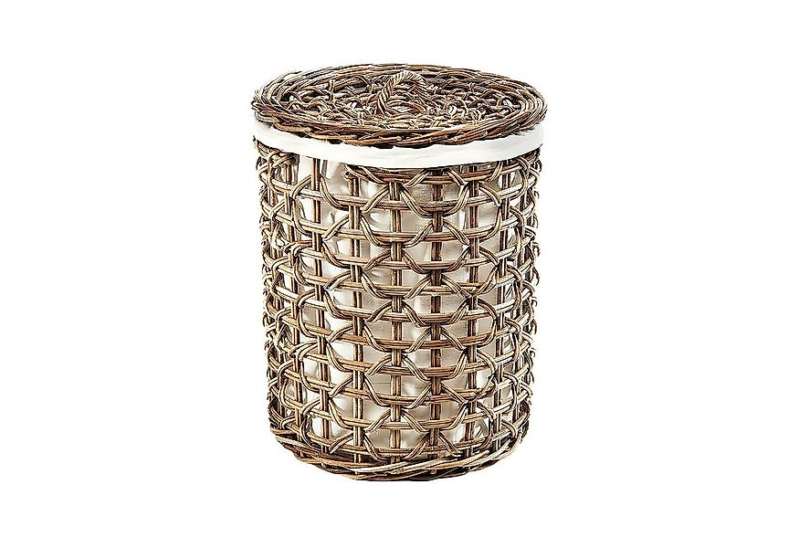 Kobolo Wäschekorb Wäschebehälter Wäschekorb PLAIT mit Deckel kubu grey Gr2, günstig online kaufen