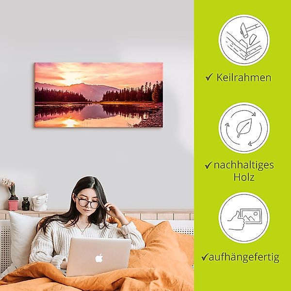 Artland Wandbild »Grand Teton Gebirge bei Sonnenuntergang«, Sonnenaufgang & günstig online kaufen