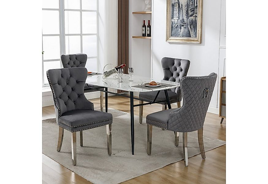 Flieks Esszimmerstuhl (4 St), 4er Set Polsterstuhl Wohnzimmerstuhl Küchenst günstig online kaufen