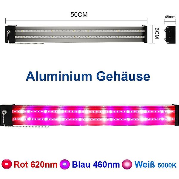 MUPOO Pflanzenlampe Grow Lampe Vollspektrum, Zugkettenschalter günstig online kaufen
