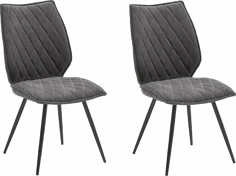 MCA furniture 4-Fußstuhl "Navarra" () 2 Stk. 2-er Set mit Stoffbezug, belas günstig online kaufen