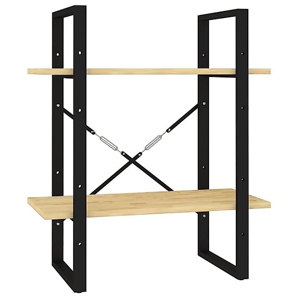 vidaXL Bücherregal 2 Böden 60x30x70 cm Massivholz Kiefer 806432 günstig online kaufen