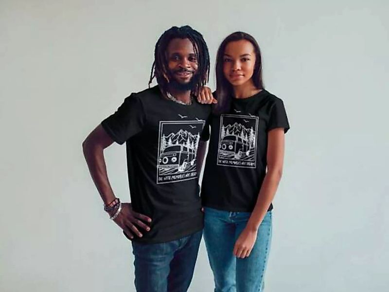 Unisex T-shirt Schwarz „Die With Memories Not Dreams“ Bio-baumwolle günstig online kaufen