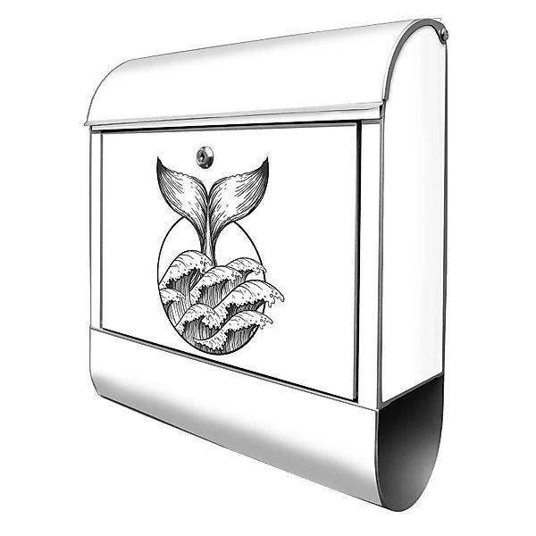 Banjado Design Briefkasten Silber Pulverbeschichtet 39x47x14cm 2 Schlüssel günstig online kaufen