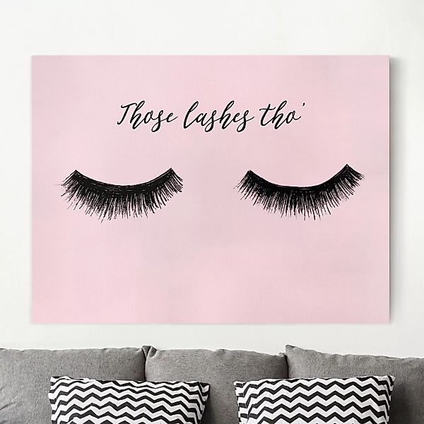 Leinwandbild - Querformat Wimpern Chat - Lashes günstig online kaufen