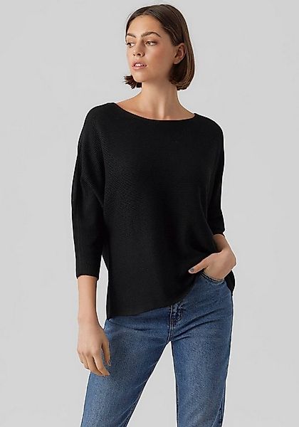 Vero Moda 3/4 Arm-Pullover VMNORA 3/4 BOATNECK BLOUSE NOOS mit Fledermausär günstig online kaufen