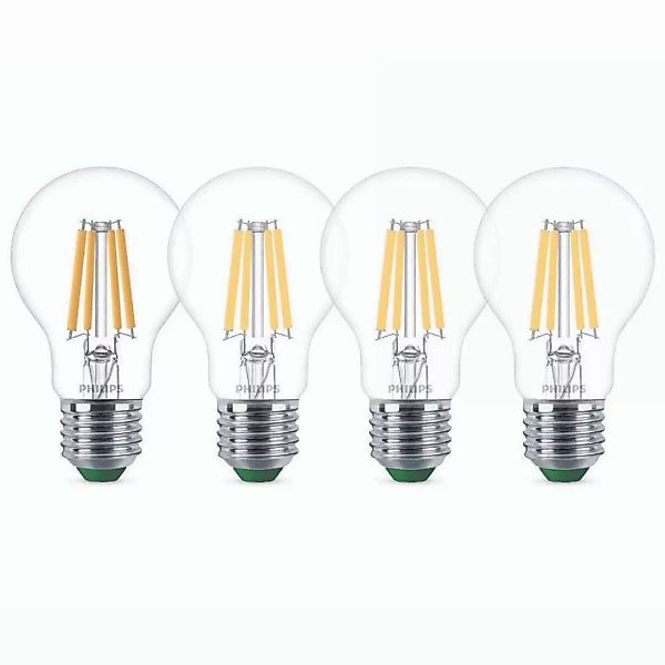 Philips LED Lampe E27 - Birne A60 2,3W 485lm 4000K ersetzt 40W Viererpack günstig online kaufen