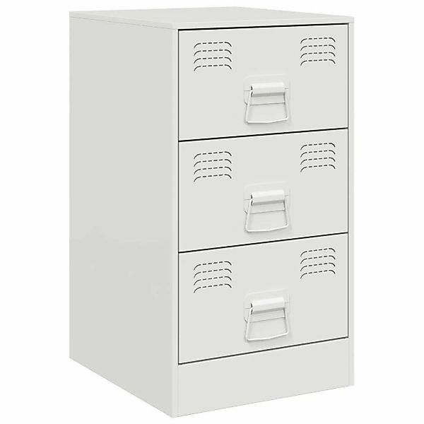 vidaXL Nachttisch Weiß 34,5x39x62 cm Stahl Modell 1 günstig online kaufen